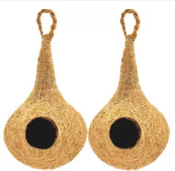 primemarts NATURAL BIRD NEST WITH HANGING HOOKS U CAN PLACE ANYWHERE BIRD HOUSE Bird House