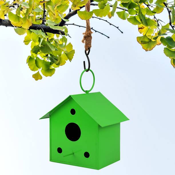 Urban Plant Metal Colourful Bird House - Green Bird House