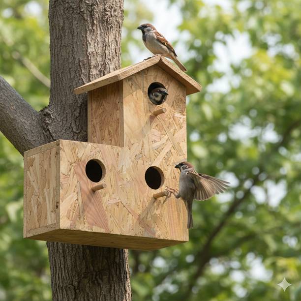 Amijivdaya 2 No Bird Home ( L Shape) Bird House