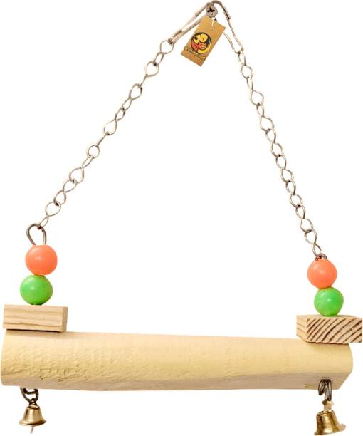 Foodie Puppies Bird Hanging Swing Toy for Other Small Birds. (Four Beads) Bird Play Stand