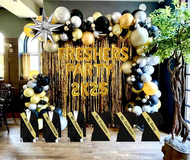 Naveen Freshers Party Decoration set with Mr. Fresher and Miss Fresher Sash