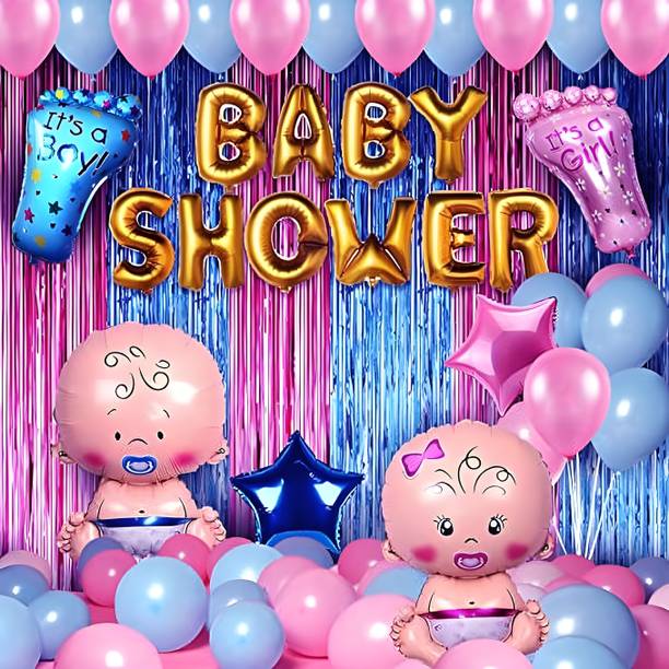 ग्रूवी डड्ज़ Baby Shower Decoration Items Banner Balloon Decoration