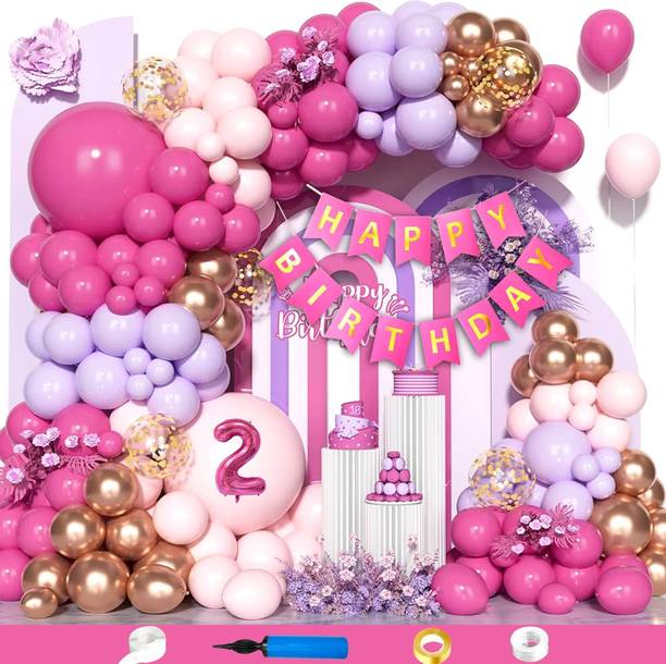 Choice Corner Happy Birthday Decoration 2 Year Combo For Kids Theme Party Celebr