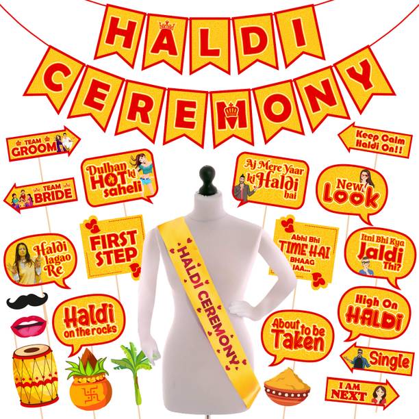 ZYOZI Haldi Ceremony Decoration,Haldi Ceremony Decoration Kit, Bridal Shower Party