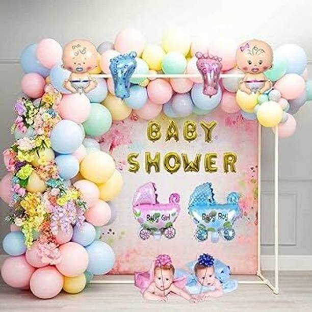 ग्रूवी डड्ज़ Baby Shower Decoration Ballon Combo Set of 70Pcs