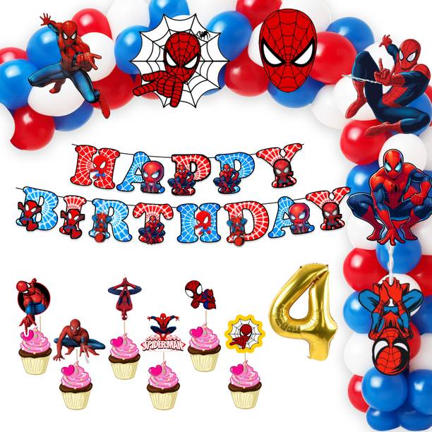PARTYJOY Spider Man Theme Birthday Decoration Kit
