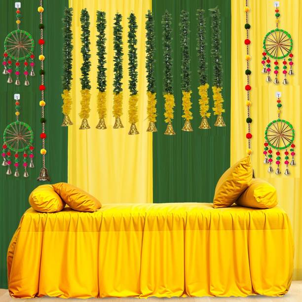 happiration Haldi,mehndi,festival combo - 19 Pcs,
