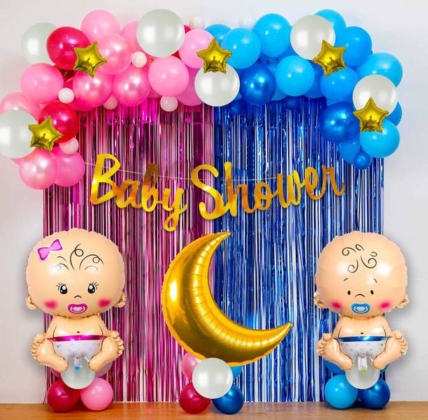Party Propz Baby Shower Party Decoration Items - 61Pcs Baby Shower Decoration Items
