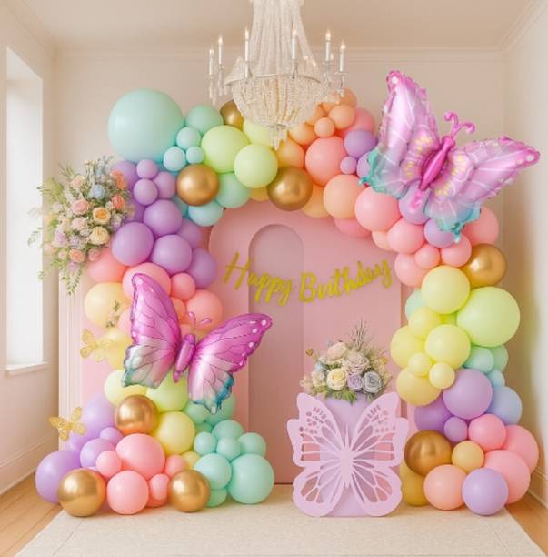 groovy dudz Butterfly Theme Birthday Decoration Kit