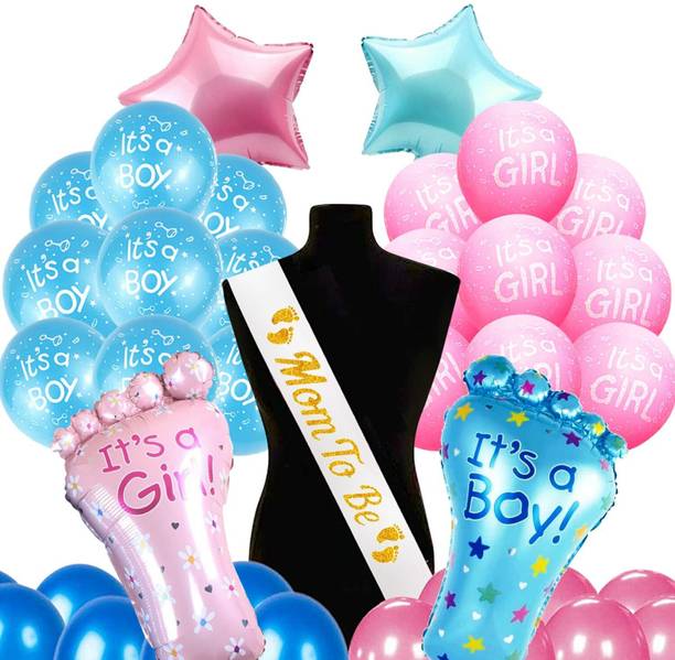 Party Propz Baby Shower Party Decoration Items - 45Pcs Baby Shower Decoration Items
