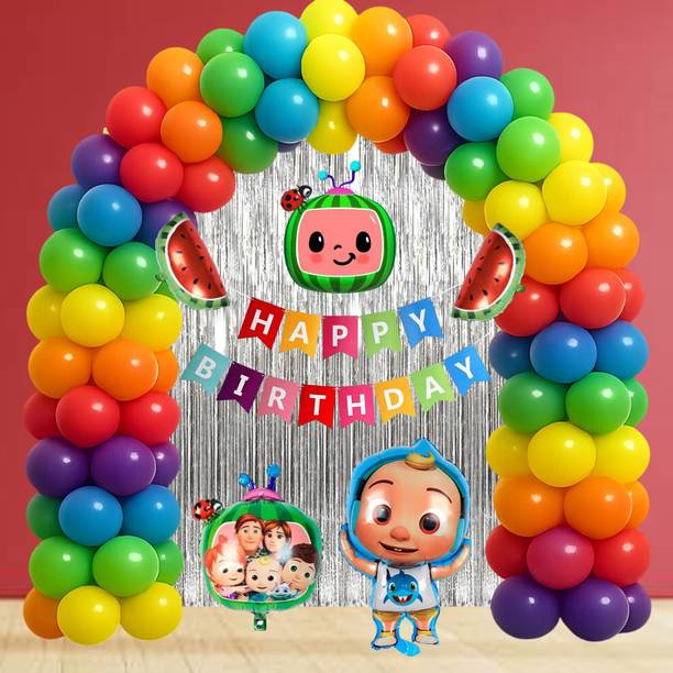 PARTY MIDLINKERZ Decoration for Kids, Girls, Boys, Cocomelon Theme Lover Parties Decoration