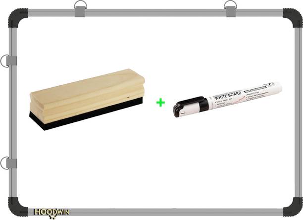 HOODWIN Non Magnetic 2x3 Feet Double Sided White Board & Reverse Green Chalk Board White board