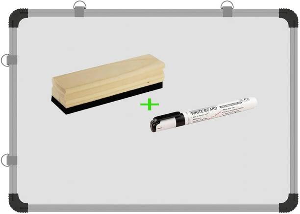 HOODWIN 3x4 Ft. Non-Magnetic Whiteboard with 1 Marker & 1 Duster White, Green board