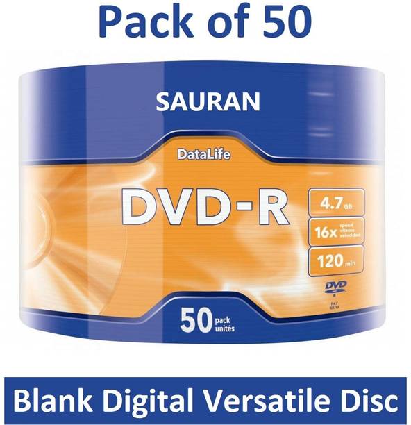Sauran DVD Recordable Pack of 50 Blank Digital Versatile Disc DVD 4.7 GB