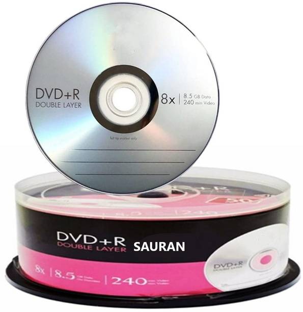 Sauran DVD Recordable Pack of 5 Blank Digital Versatile Slimcase Disc DVD 8.5 GB