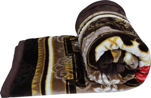 RIAN Floral Double Mink Blanket for  Mild Winter