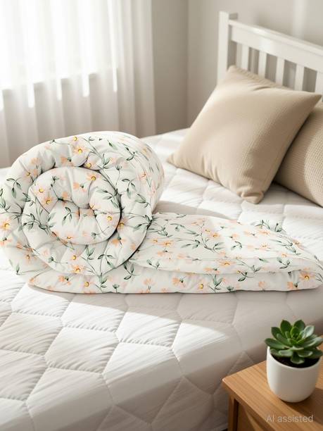 Floating Dreams Geometric Single AC Blanket for  AC Room