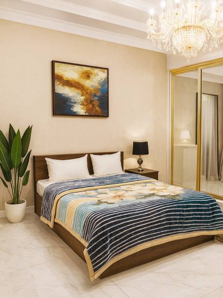 Signature Geometric Double Mink Blanket for  Heavy Winter
