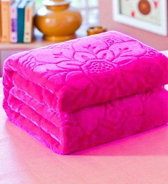 Swikon star Self Design Double Mink Blanket for  Heavy Winter