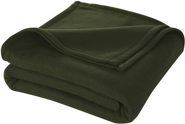 Urban Arts Solid Single Fleece Blanket for  Mild Winter
