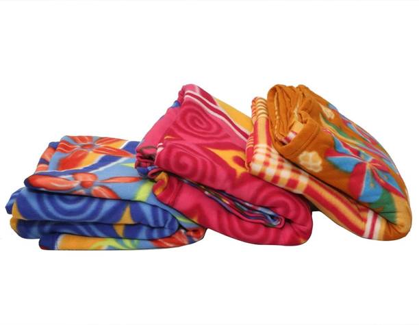 PHF Printed Single Fleece Blanket for  AC Room