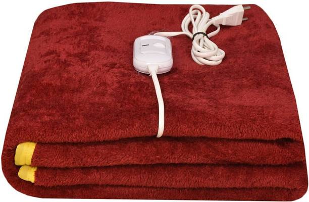 warmzzz Solid Single Electric Blanket for  Heavy Winter