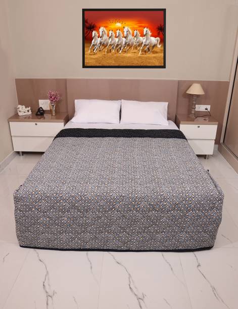 QUILTER Floral Double AC Blanket for  Mild Winter