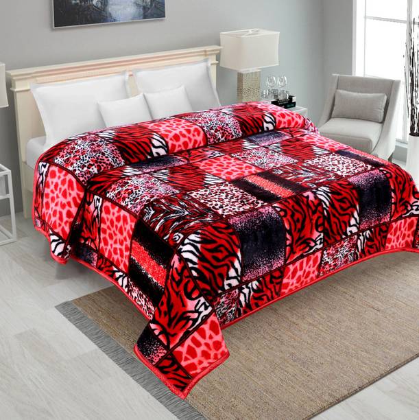IWS Printed Double Mink Blanket for  Mild Winter