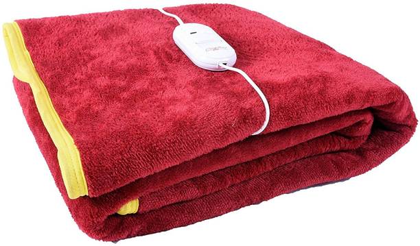 Comfort Ideas Solid Single Electric Blanket for  Heavy Winter