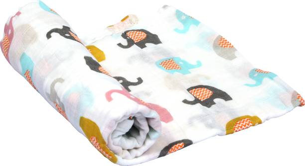 1st Step Printed Single Swaddling Baby Blanket for  AC Room