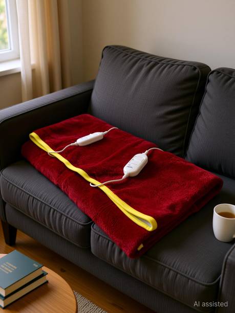 Comfort Ideas Solid Double Electric Blanket for  Heavy Winter