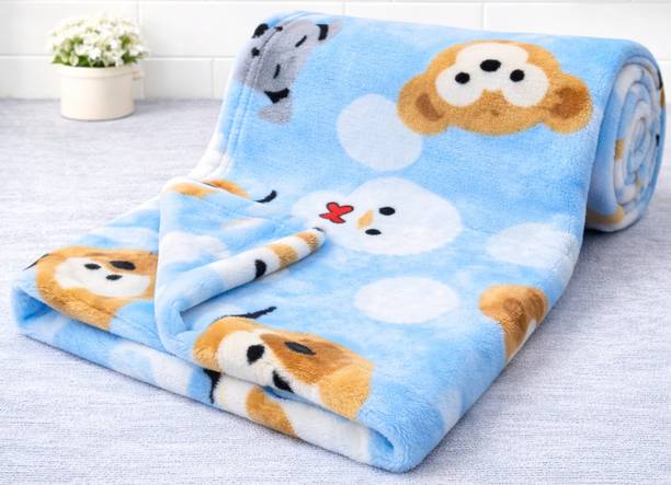 BRANDONN Printed Crib Mink Blanket for  AC Room