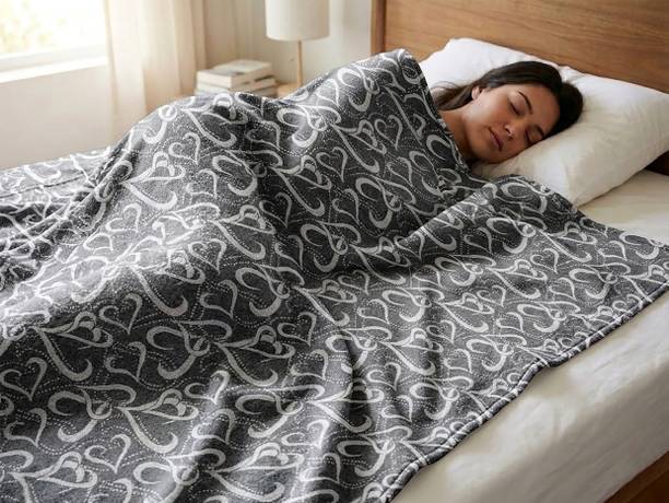 Oasis Hometex Geometric Single AC Blanket for  All Season