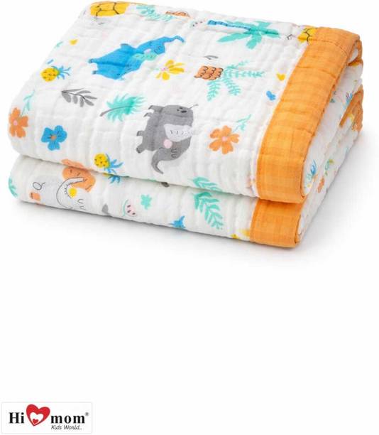 HI MOM Cartoon Single Crib Baby Blanket for  AC Room