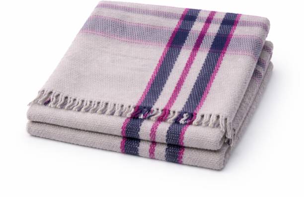 THREADTALE Striped Single Woollen Blanket for  Heavy Winter