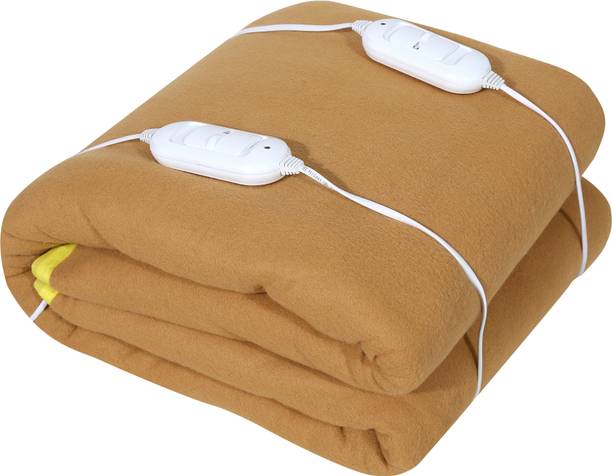 warmzzz Solid Double Electric Blanket for  Heavy Winter