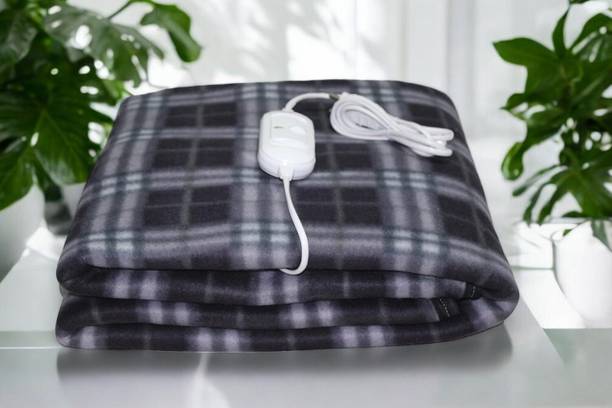 Comfort Ideas Checkered Single Electric Blanket for  Heavy Winter