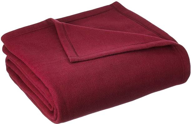 Urban Arts Solid Single Fleece Blanket for  Mild Winter