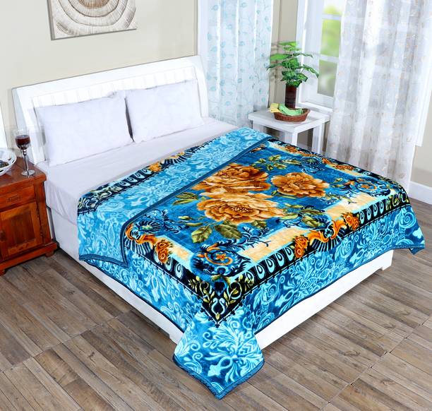 IWS Printed Double Mink Blanket for  Mild Winter