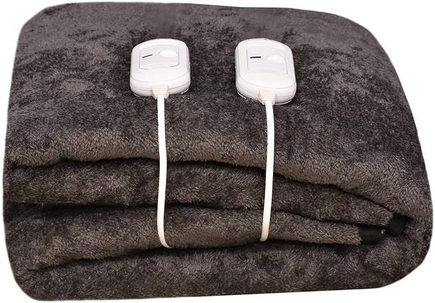 RV Ramya Solid Double Electric Blanket for Heavy Winter