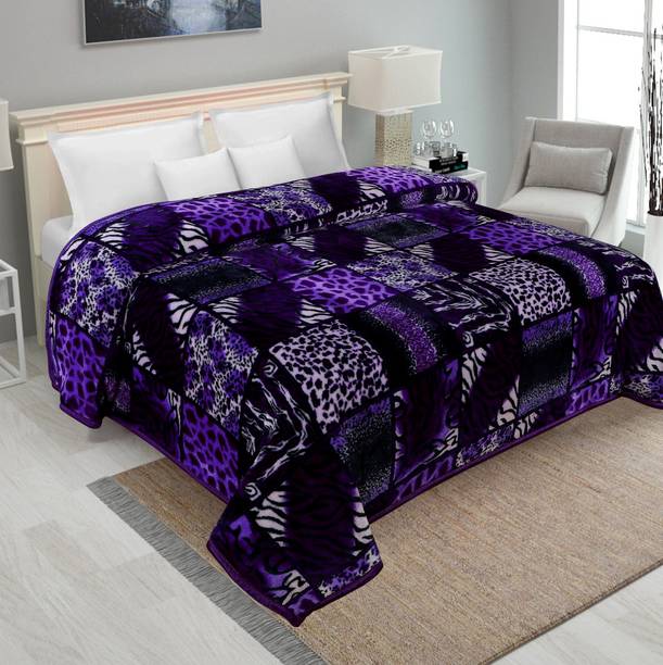 IWS Printed Double Mink Blanket for  Mild Winter