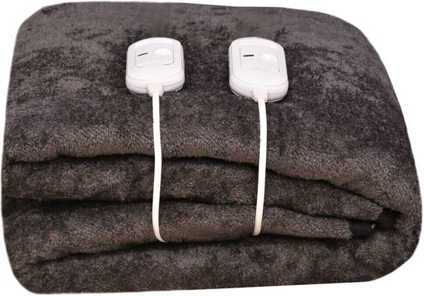 Bhaven Creations Solid Double Electric Blanket for  Heavy Winter