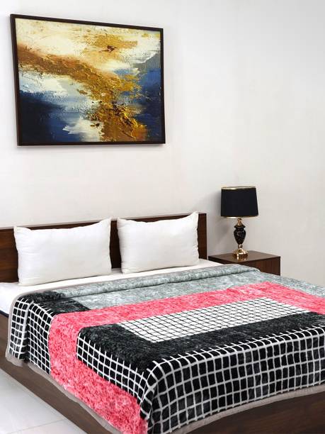 SIGNATURE Solid Double Mink Blanket for  Heavy Winter