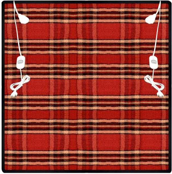 ARCOVA HOME Checkered Double Electric Blanket for Heavy Winter