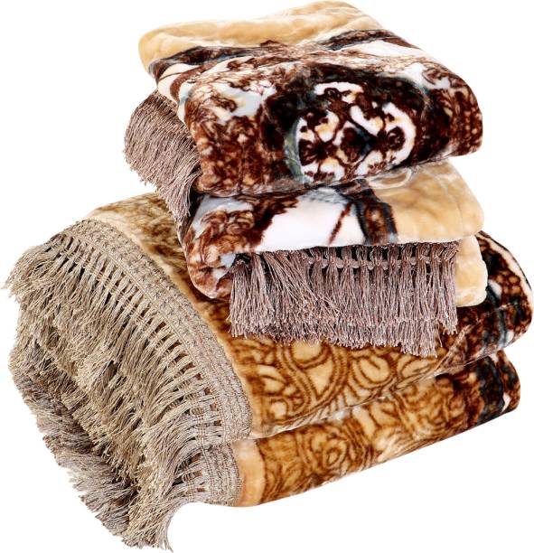 Bezzilsh home Printed Double Mink Blanket for  Heavy Winter