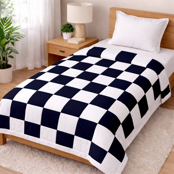 Bhoomi Impex Checkered Double Dohar for  All Season