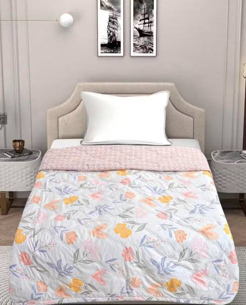jeevaguru Floral Single AC Blanket for  All Season