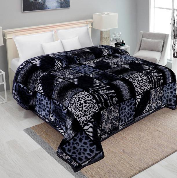 IWS Printed Double Mink Blanket for  Mild Winter