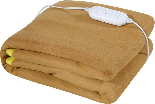 warmzzz Solid Single Electric Blanket for Heavy Winter