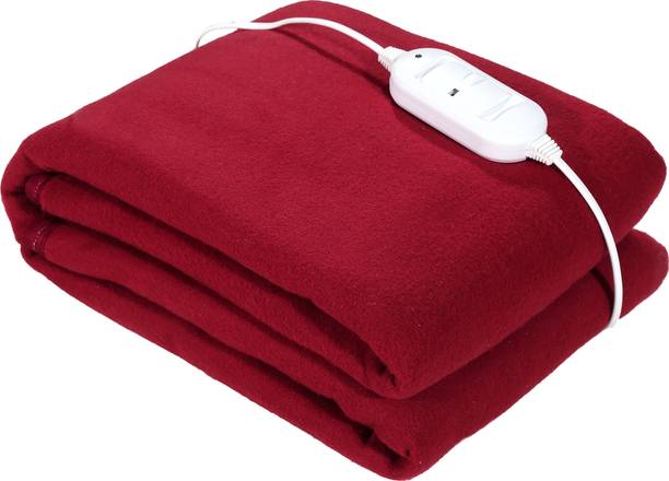 warmzzz Solid Single Electric Blanket for  Heavy Winter